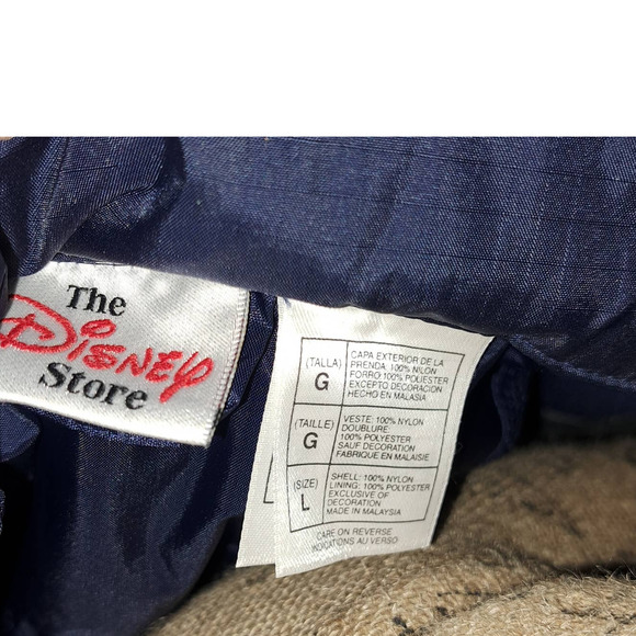 NEW Size Large Mickey Mouse Navy Blue Windbreaker with tuck in hood - Picture 6 of 10